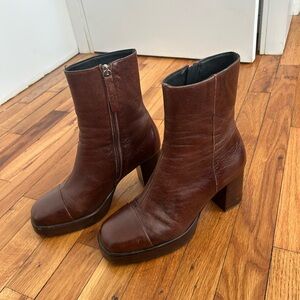 ASOS Platform 70s leather boots